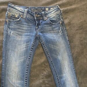 Miss Me Women's Distressed Blue Boot Cut Jeans